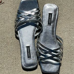 Nine West Silver Flat Sandal